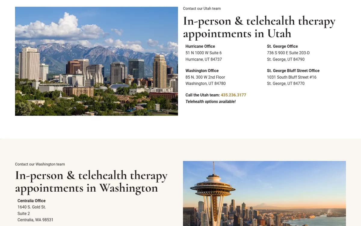 Abundance Family Therapy: Offices by state
