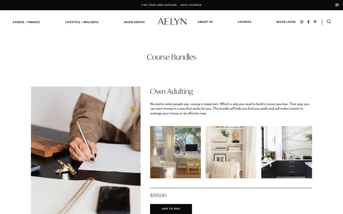 Aelyn: Course bundles