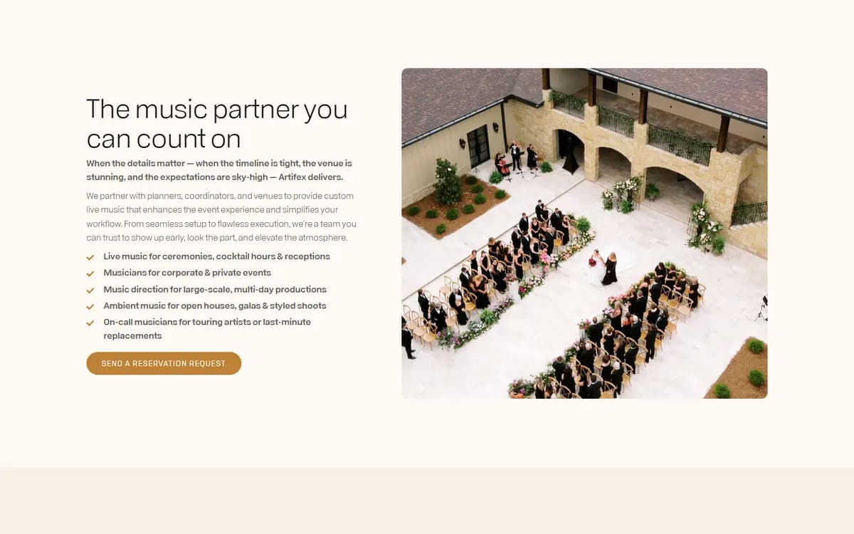 Artifex: A partner page for planners