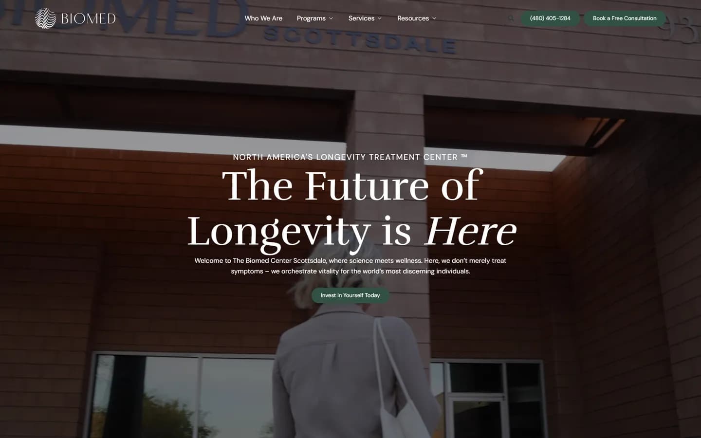 Biomed website after the Fluid22 redesign