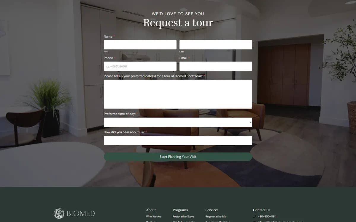 Biomed: Center tours and consultations