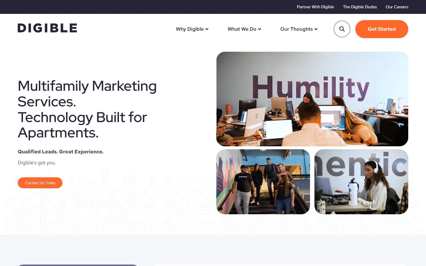Digible website after the Fluid22 redesign