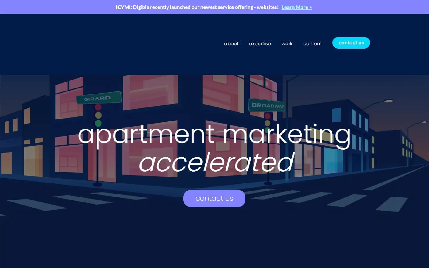 Digible website before the redesign