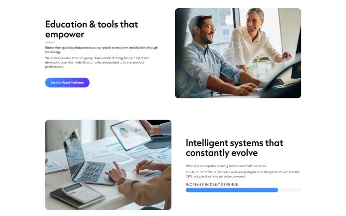 Drafted Commerce: Story-led content sections