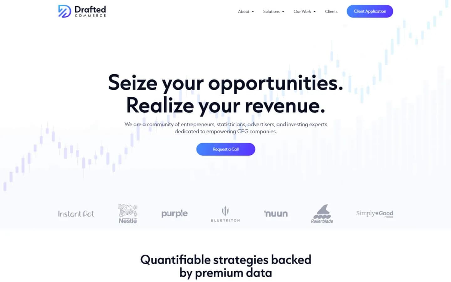 Drafted Commerce homepage