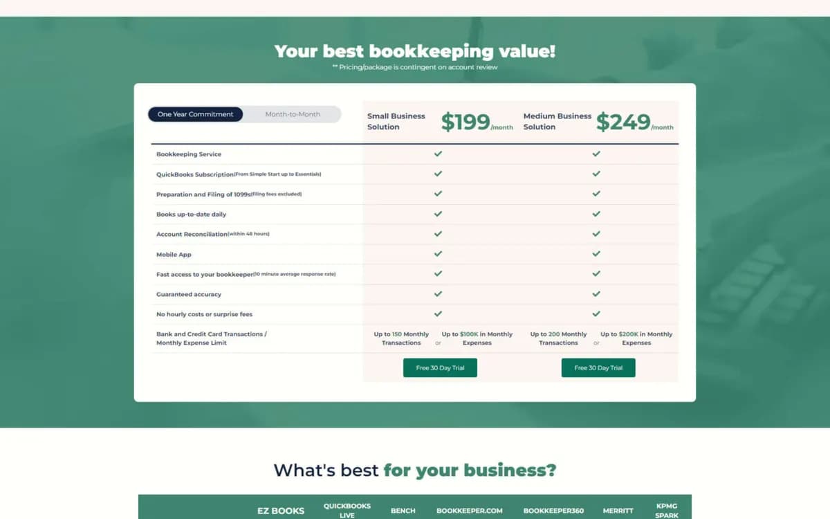 EZ Books: Pricing with nothing hidden