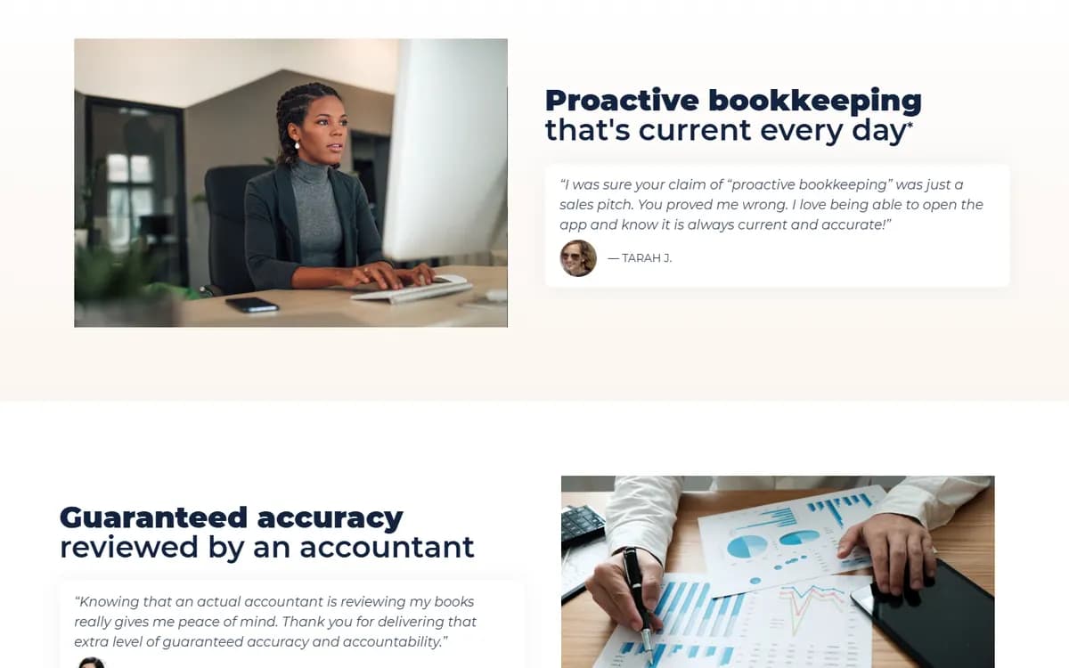 EZ Books: Every claim backed by a customer