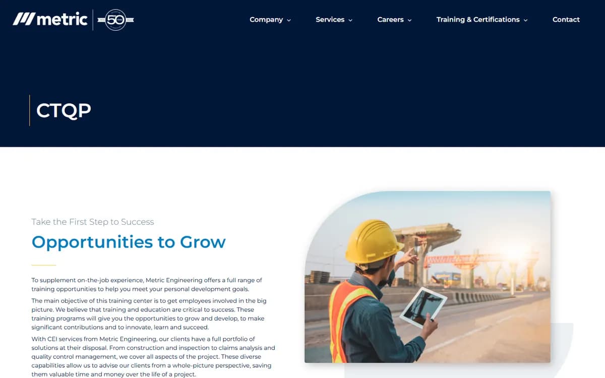 Metric: Training and certifications