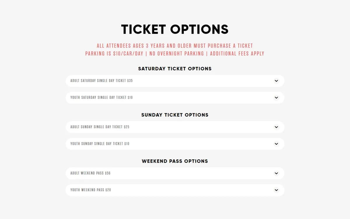 OAX: Clear ticket options