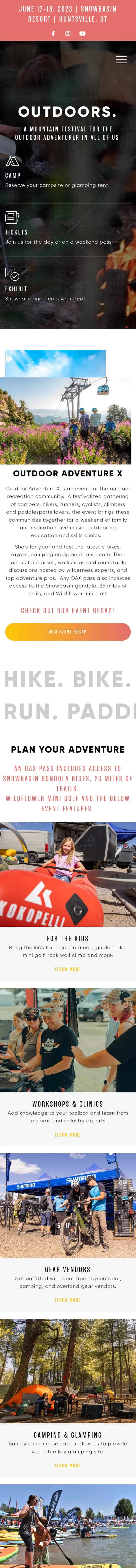 OAX website on mobile