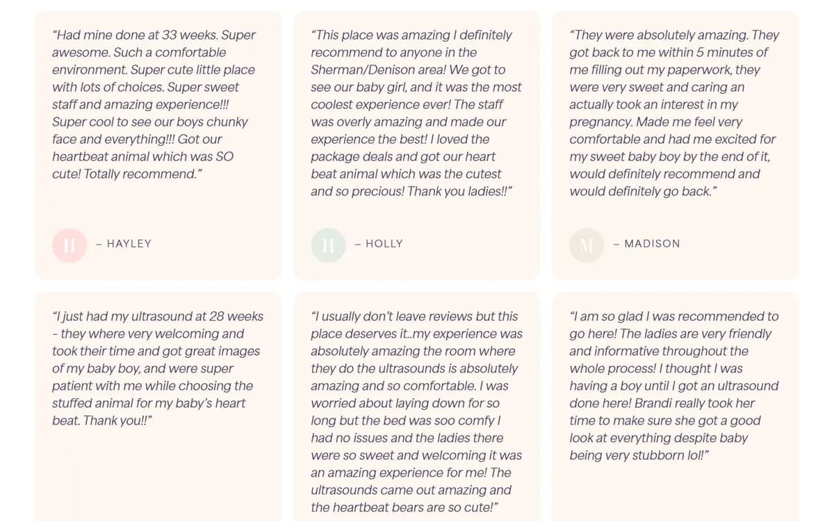 Premiere Baby Imaging: Reviews front and center