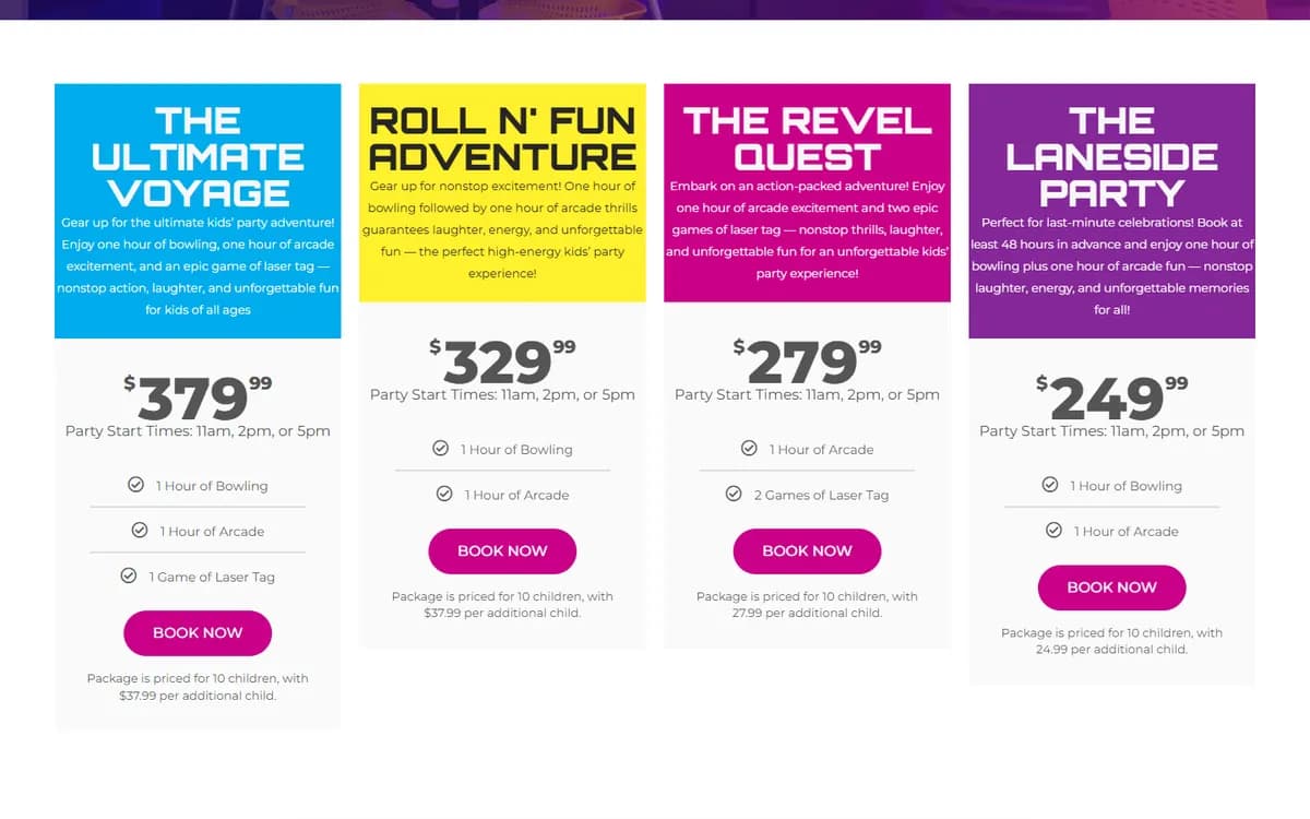 Revel & Roll: Kids' party packages
