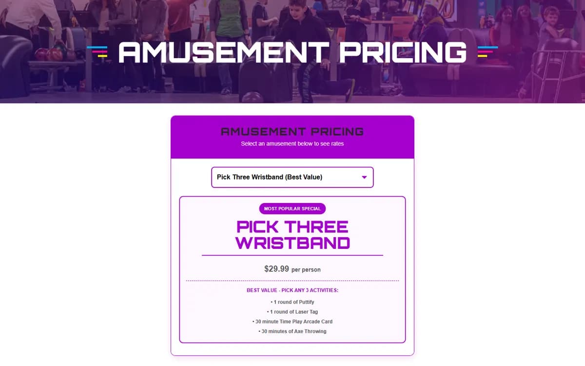 Revel & Roll: Interactive amusement pricing