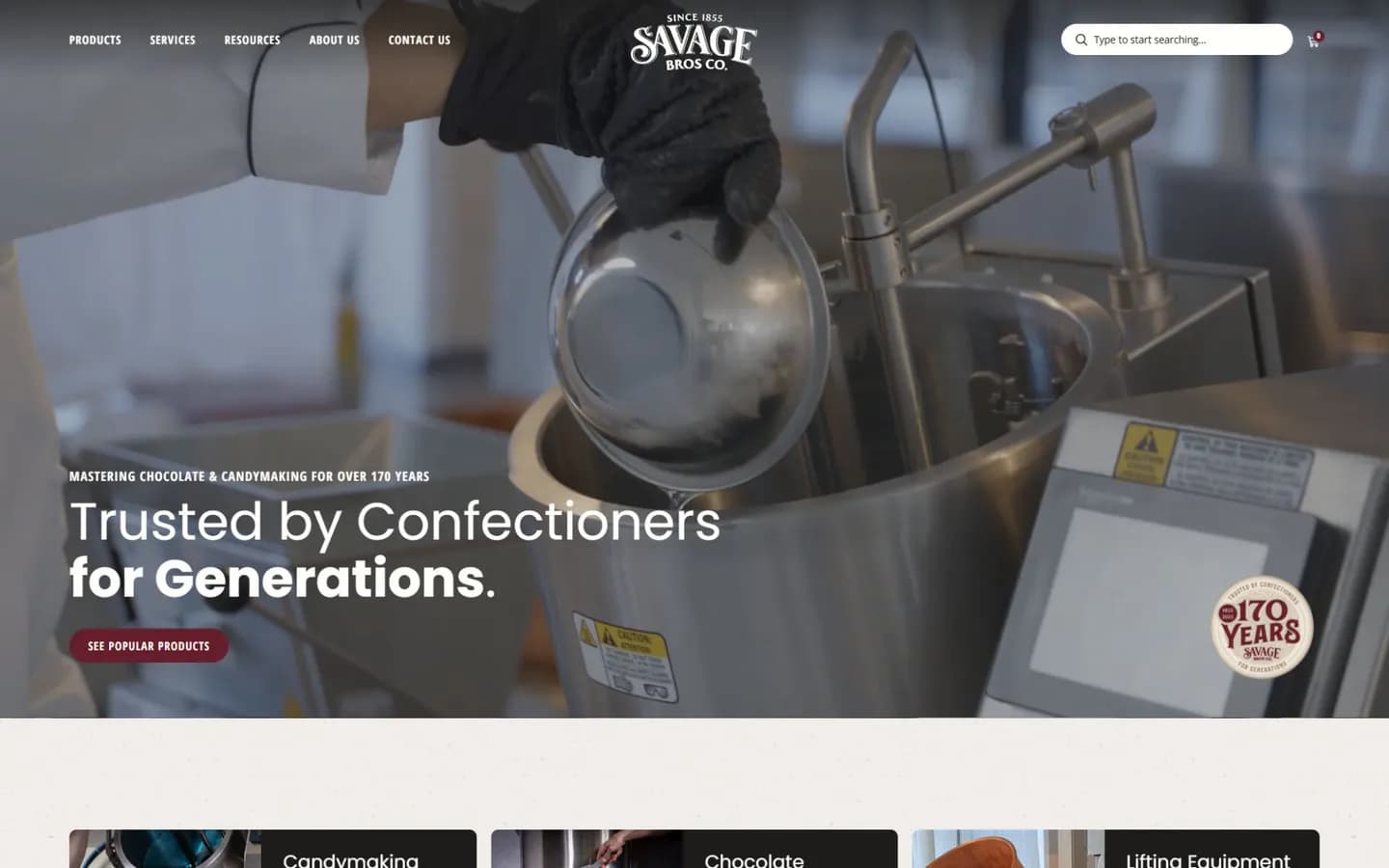 Savage Bros website after the Fluid22 redesign