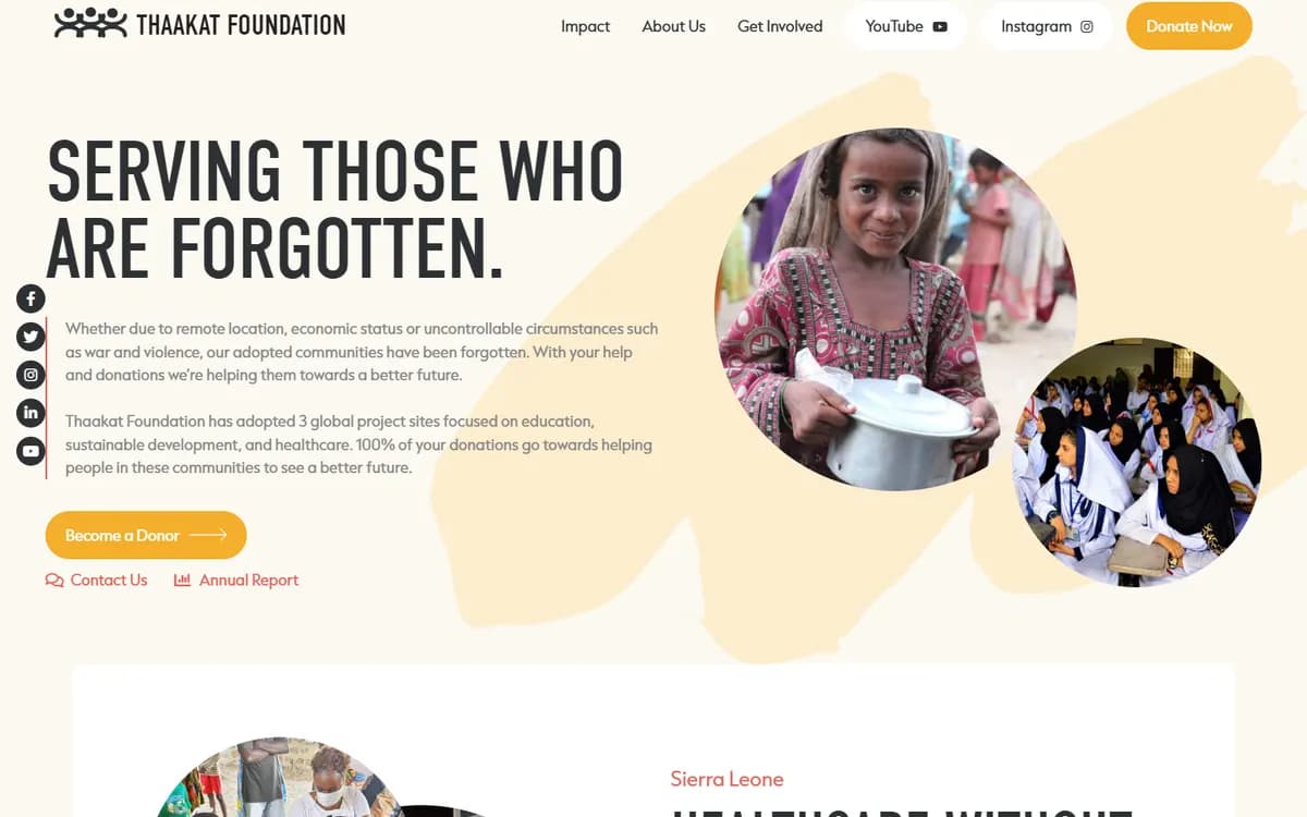 Thaakat Foundation: Three project sites at a glance