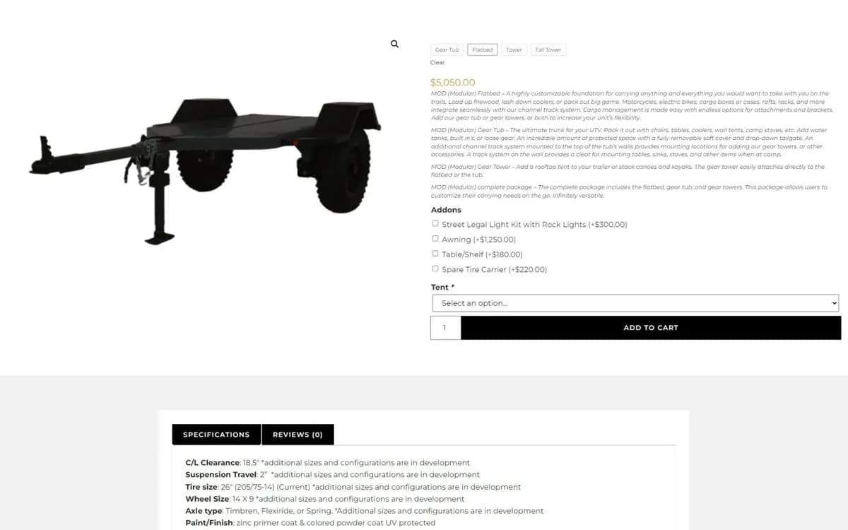 Trail Trailer: Configure it and check out