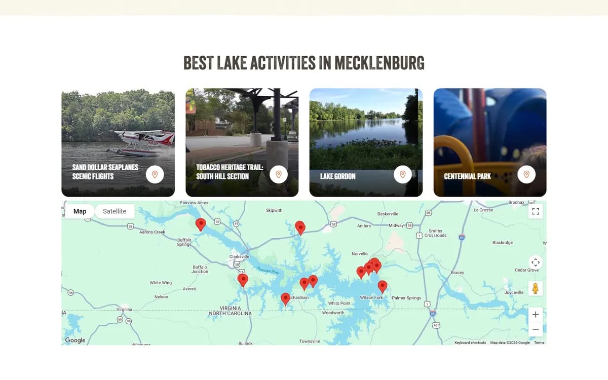 Visit Mecklenburg County: Things to do, on the map