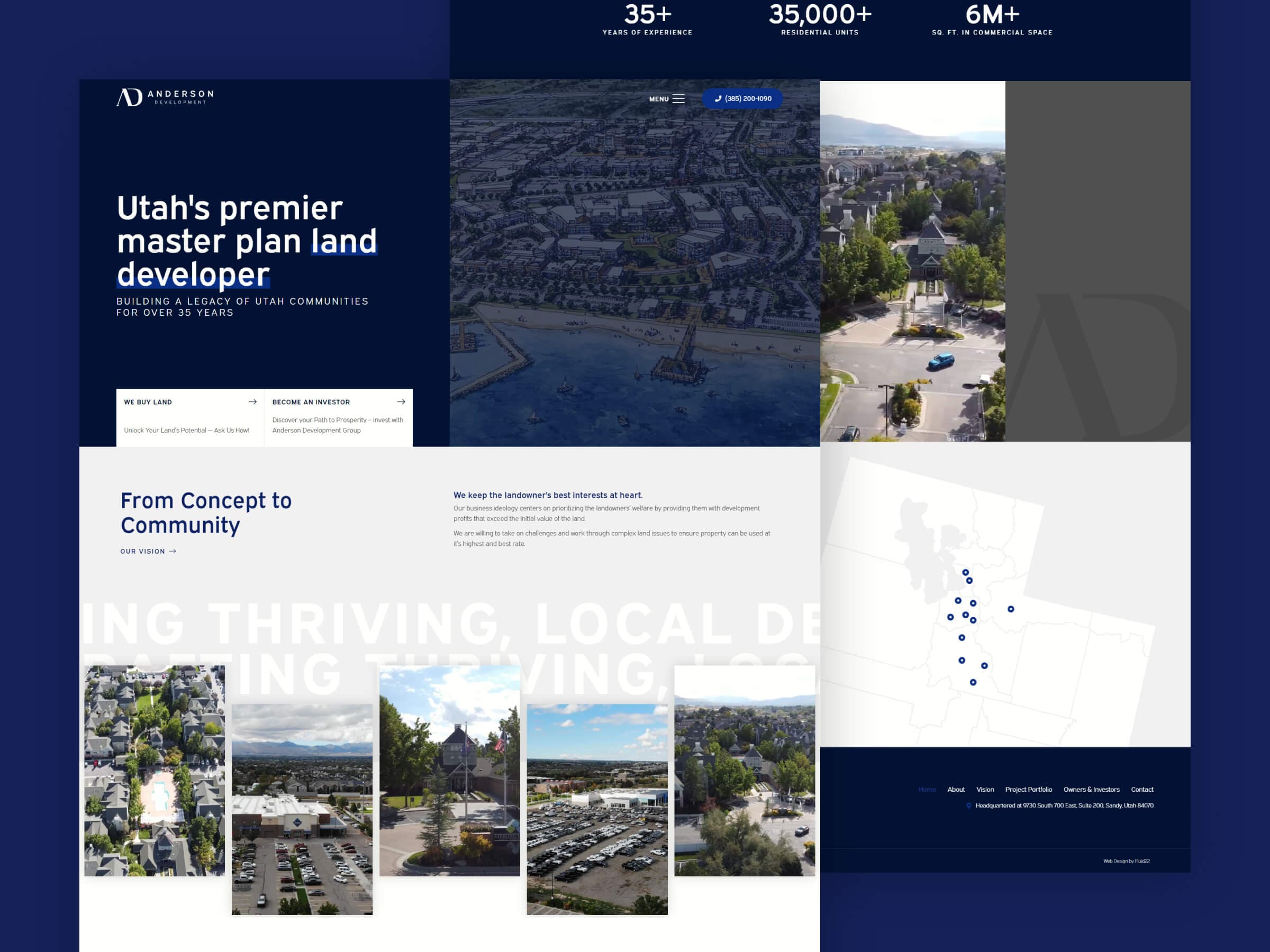 Anderson Development website design by Fluid22