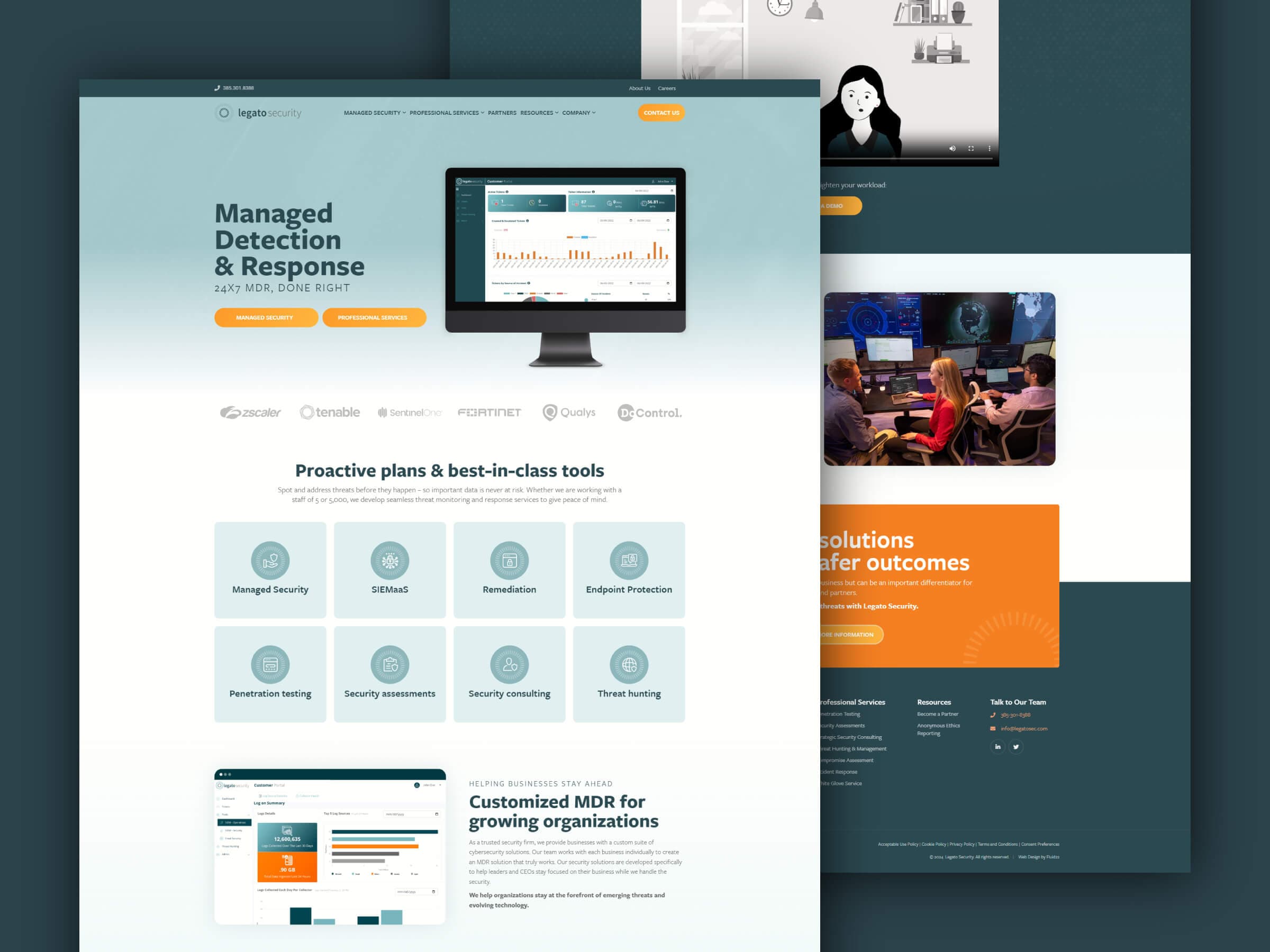 Legato Security website design by Fluid22