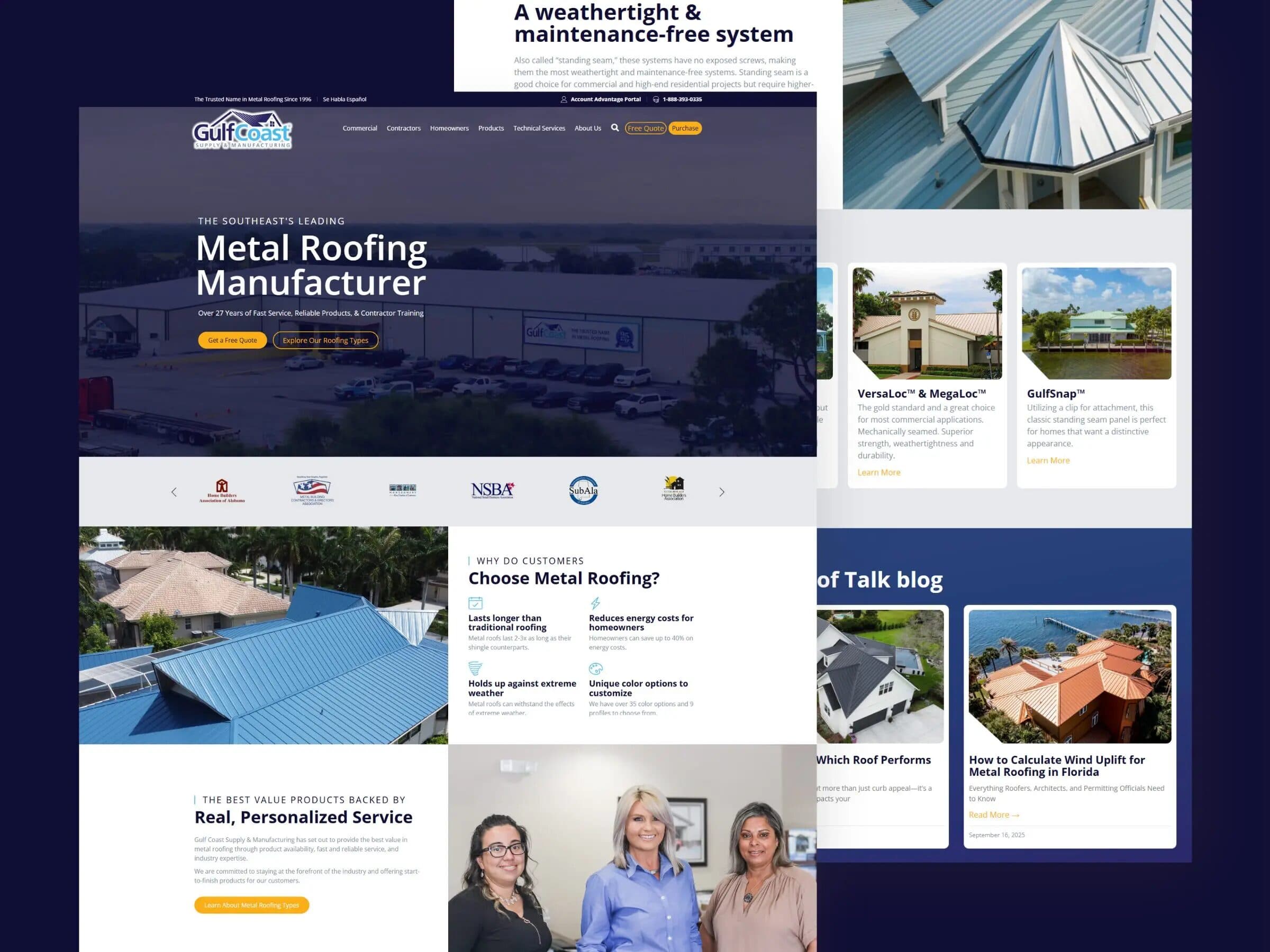 Gulf Coast Supply & Manufacturing website design by Fluid22