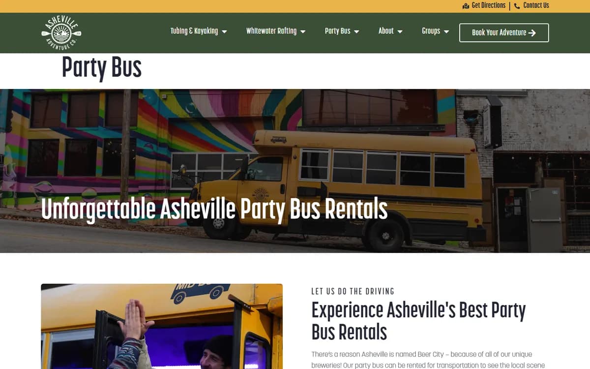 Asheville Adventure Company: Party bus tours and rentals