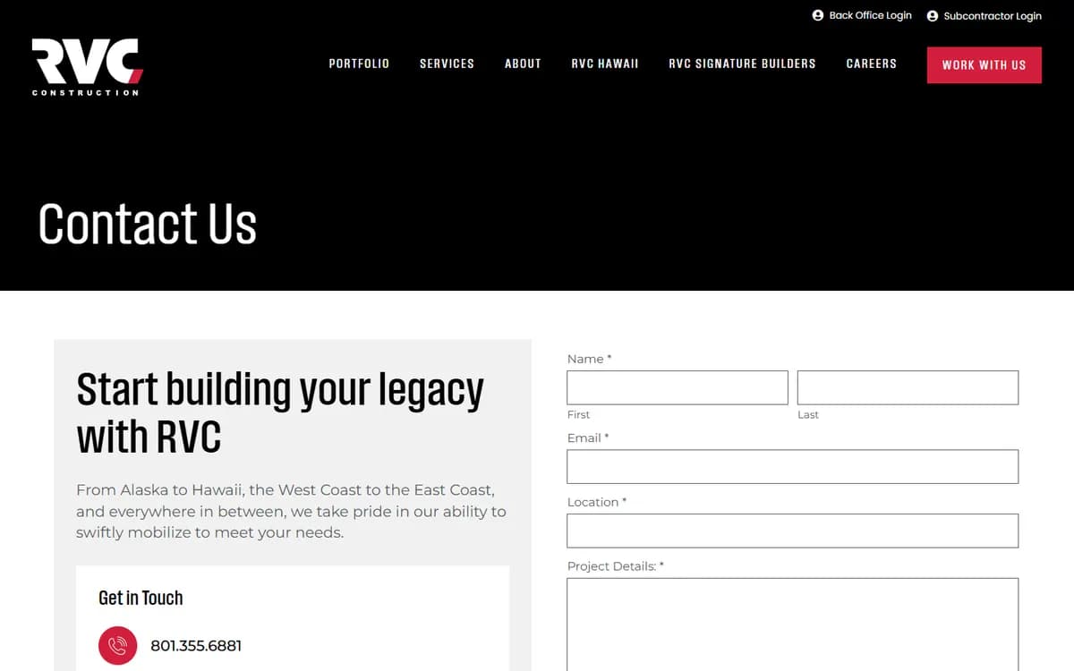 RVC: Project inquiry form