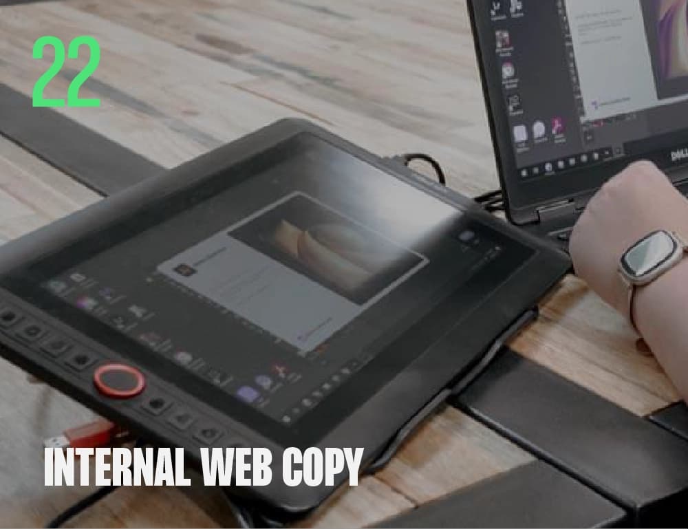 Planning internal web copy for a website's service, about and location pages
