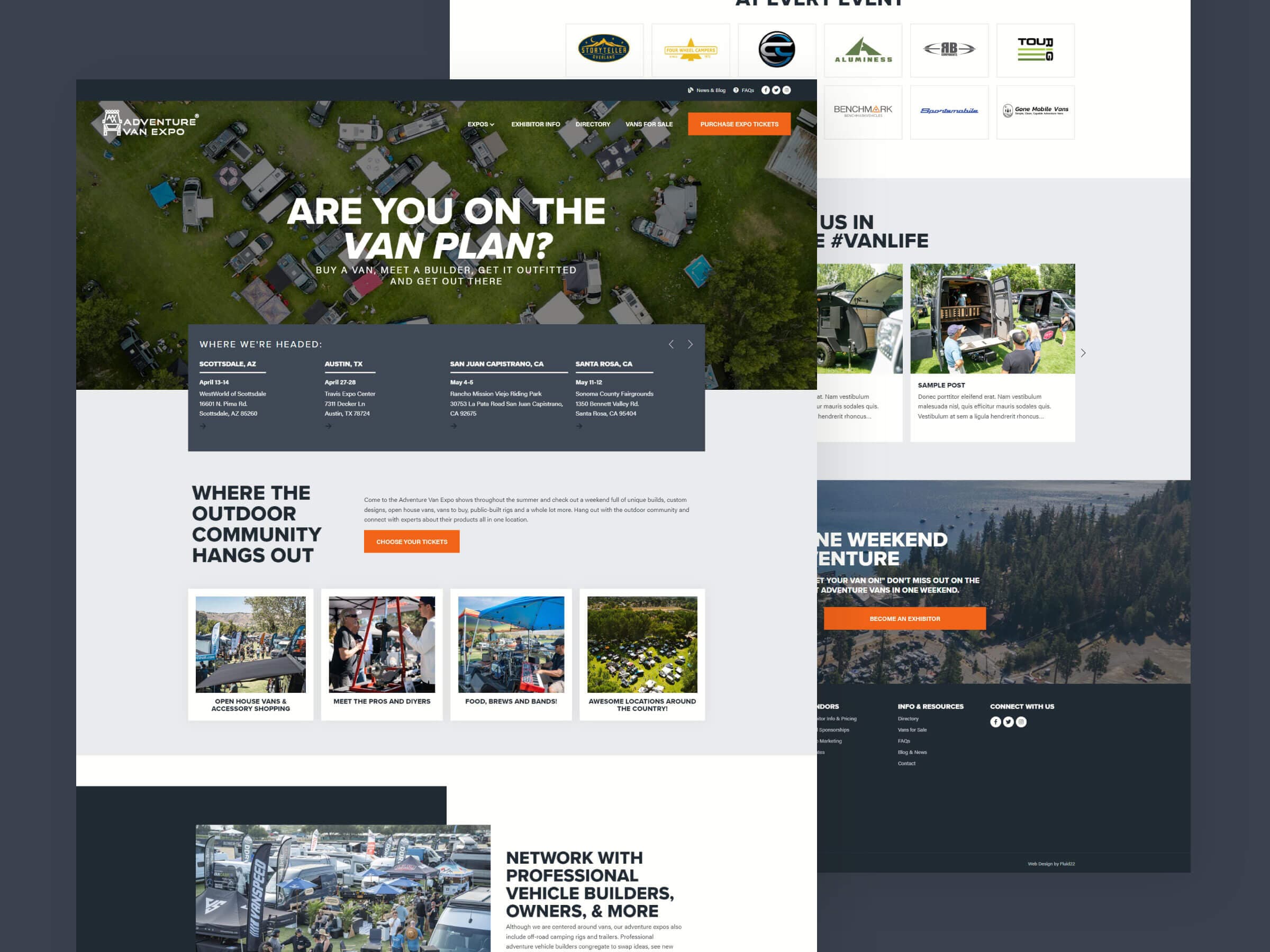 Adventure Van Expo website design by Fluid22